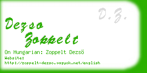 dezso zoppelt business card